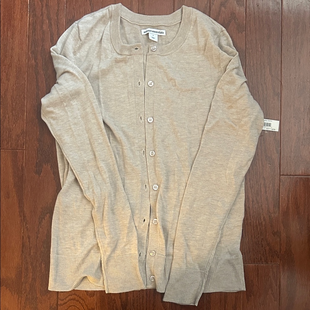 Amazon Essentials Women's Beige Cardigan Sweater